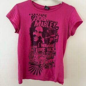 Zion Rootswear Fuchsia Bob Marley T-Shirt